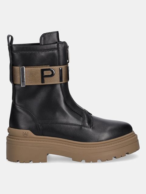 Pinko botki skórzane Mia 13 damskie kolor czarny na platformie SD0219P061Z99 - zdjęcie produktu nr 2