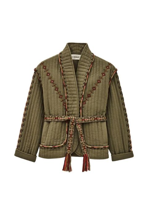 Ba&Sh Cocoon quilted embroidered jacket - Green - zdjęcie produktu nr 1