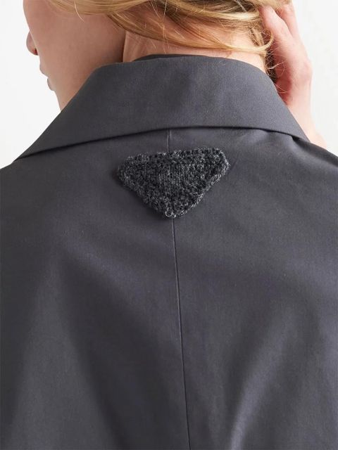 Prada single-breasted cotton coat - Grey