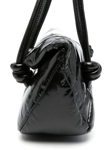 Jil Sander padded leather shoulder bag - Black