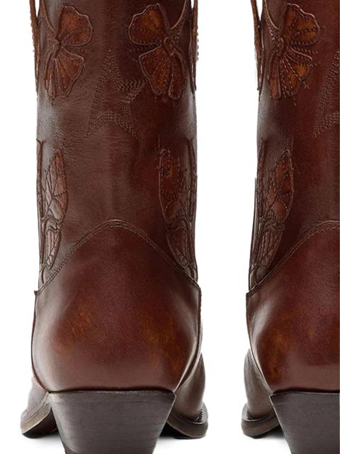 Golden Goose floral wish star low boots - Brown