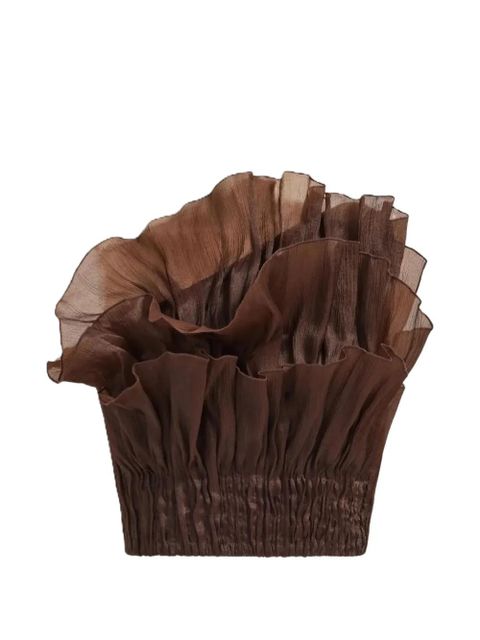 Aje Leigh layered fan top - Brown - zdjęcie produktu nr 1