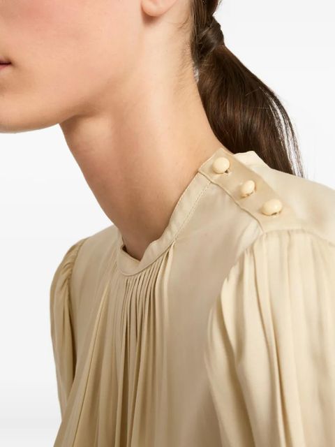 Yves Salomon button-embellishment blouse - Yellow