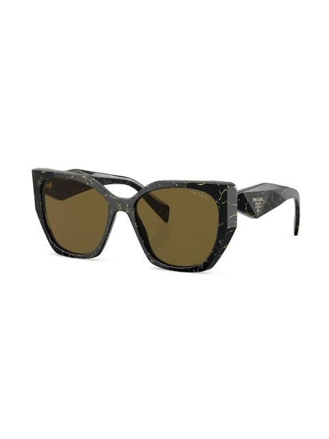 Prada Eyewear marble-print cat-eye sunglasses - Black - zdjęcie produktu nr 2