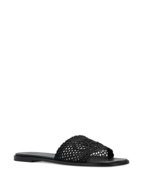 Chloé crochet-effect flat sandals - Black