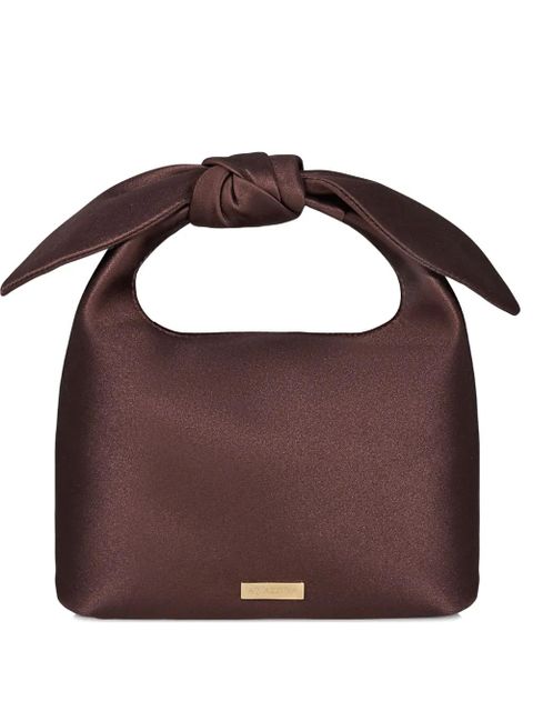 Aquazzura bow-detail satin mini bag - Brown - zdjęcie produktu nr 1