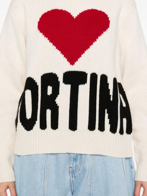 MC2 Saint Barth Kyla heart intarsia sweater - Neutrals