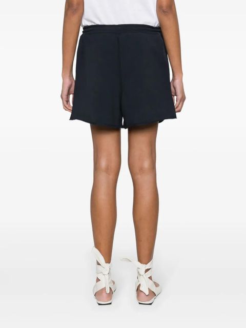 GANNI logo-embroidered track shorts - Blue