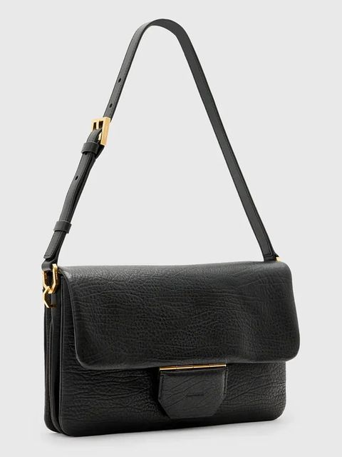 AllSaints torebka skórzana ONDINE kolor czarny W113XC - zdjęcie produktu nr 1