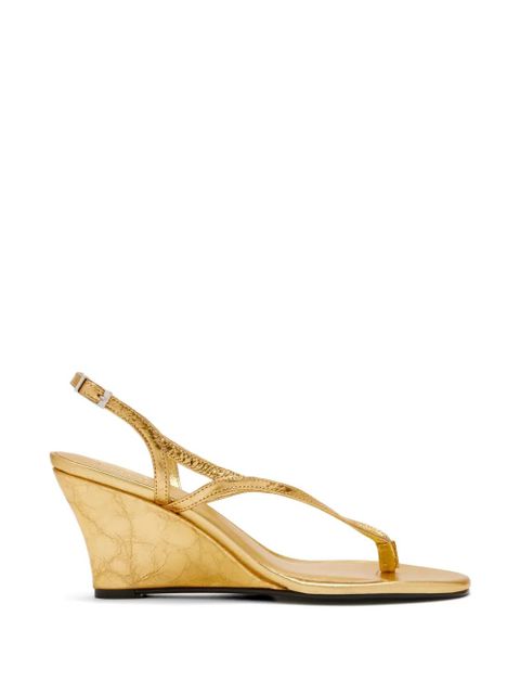 Gimaguas leather wedge sandals - Gold - zdjęcie produktu nr 1