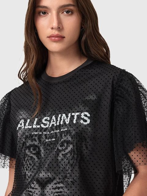 AllSaints t-shirt ROAR damski kolor czarny W075JD