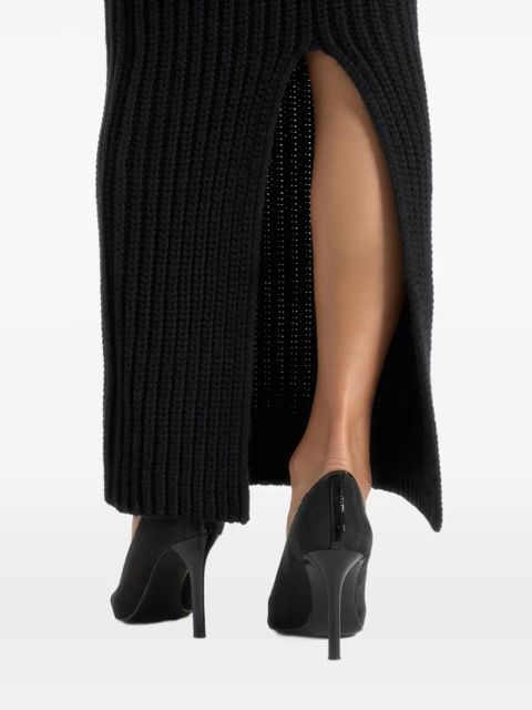 Manière De Voir Lyra foldover knit maxi skirt - Black