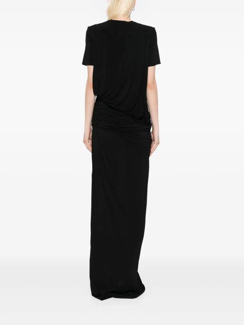 Christopher Esber coiled jersey corseted tee gown dress - Black