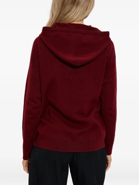 Max Mara logo-detail hooded sweater - Red