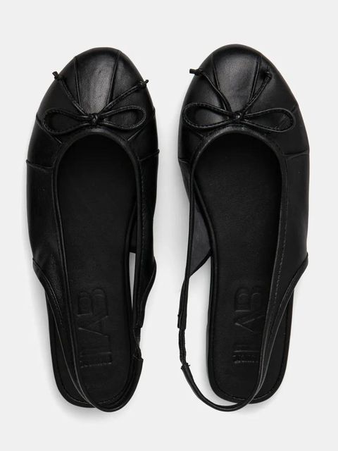 Answear.LAB baleriny kolor czarny z odkrytą piętą