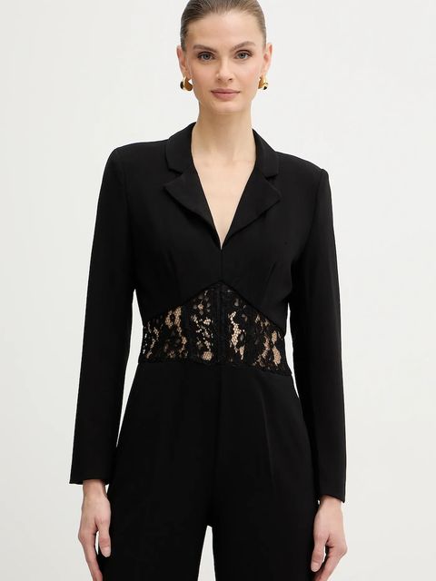 Morgan kombinezon kolor czarny koronkowy z kołnierzykiemm PCORSE