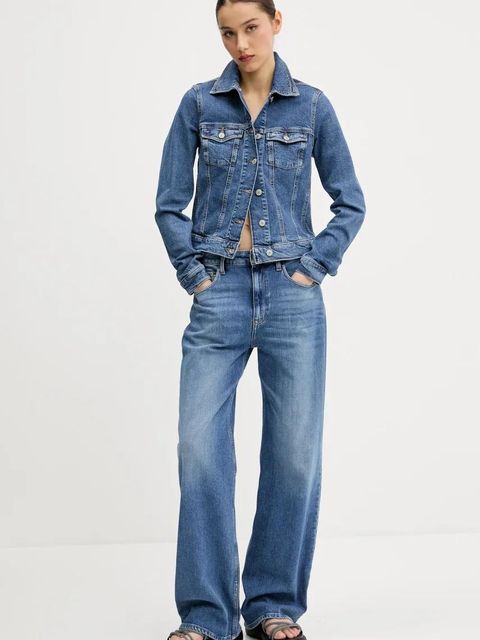 Tommy Jeans kurtka jeansowa kolor niebieski przejściowa DW0DW20120 - zdjęcie produktu nr 2