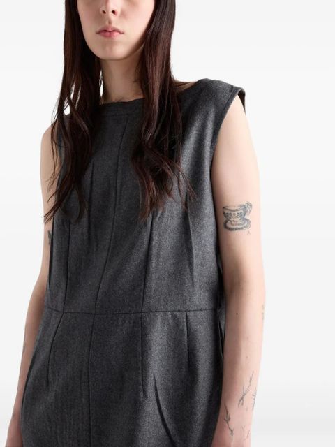 Prada boat-neck ribbon dress - Grey