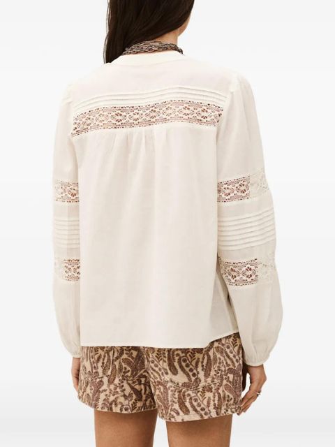 Ba&Sh Nami lace-detail panelled blouse - Neutrals