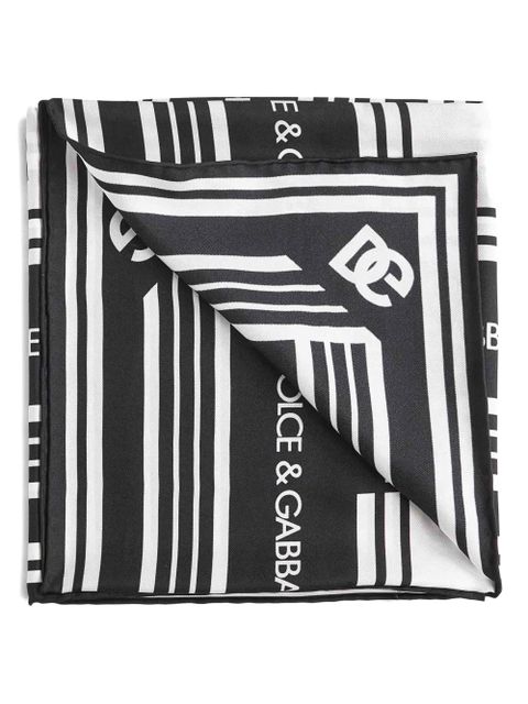 Dolce & Gabbana silk scarf - Black - zdjęcie produktu nr 2