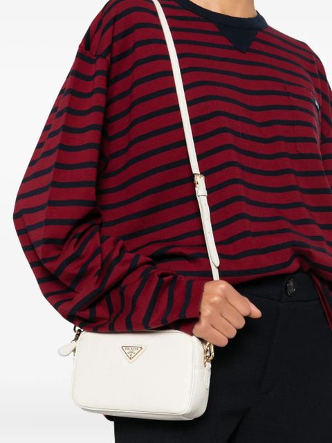 Prada logo plaque satchel - White - zdjęcie produktu nr 2