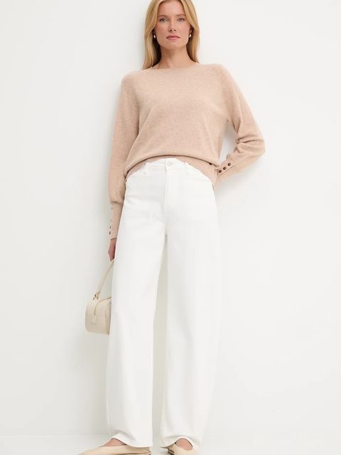 Answear.LAB sweter z wełną damski kolor brązowy lekki