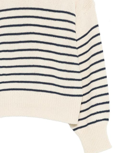 Alysi striped-detail sweater - Neutrals