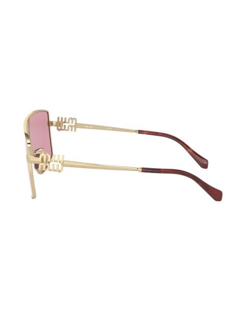 Miu Miu Eyewear oversize-frame tinted sunglasses - Gold