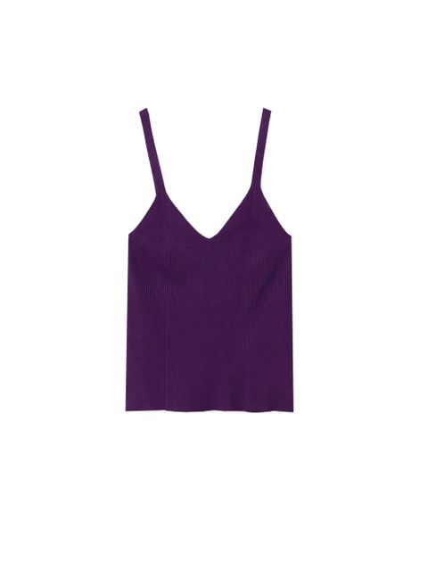 Top z prążkowanej dzianiny