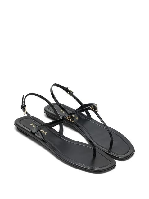 Prada logo-plaque sandals - Black - zdjęcie produktu nr 2