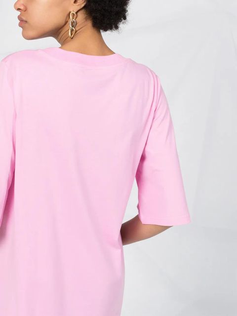 Moschino logo printed T-shirt dress - Pink