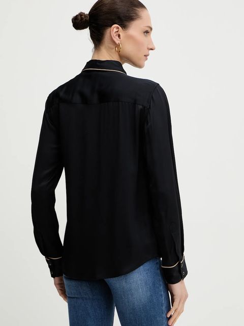 Levi's koszula damska kolor czarny regular z kołnierzykiem klasycznym 003P5