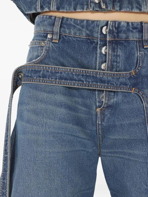 Jean Paul Gaultier panelled belted jeans - Blue