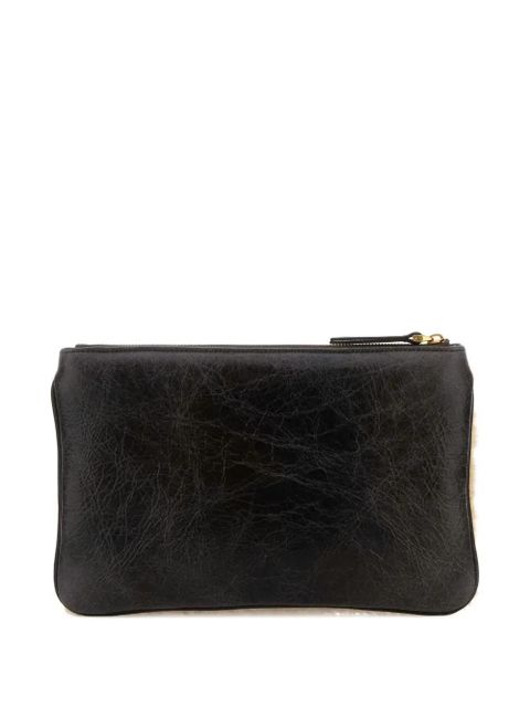 Valentino Garavani Viva Superstar sheepskin clutch bag - Brown
