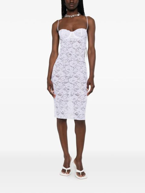 Oséree lace-overlay underwired dress - White - zdjęcie produktu nr 2