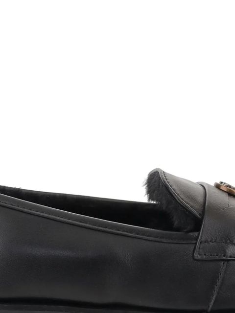 PINKO nappa leather loafers - Black