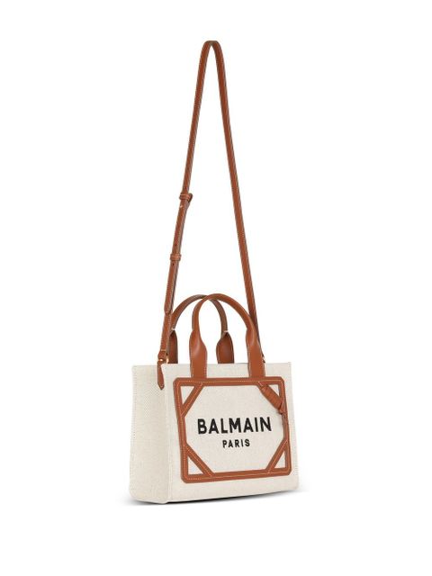 Balmain small B-Army logo tote bag - Neutrals