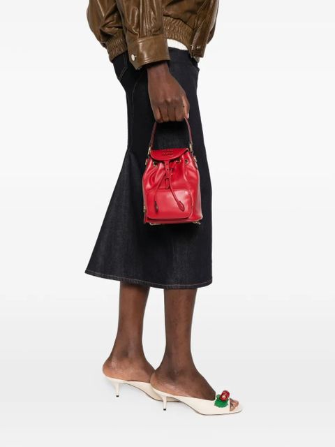 Miu Miu mini logo leather backpack - Red - zdjęcie produktu nr 2