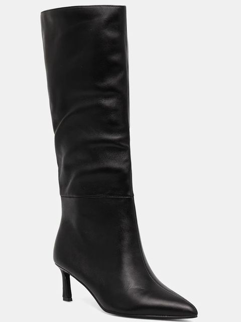 Steve Madden kozaki skórzane Lavan damskie kolor czarny na szpilce 11003290 - zdjęcie produktu nr 1