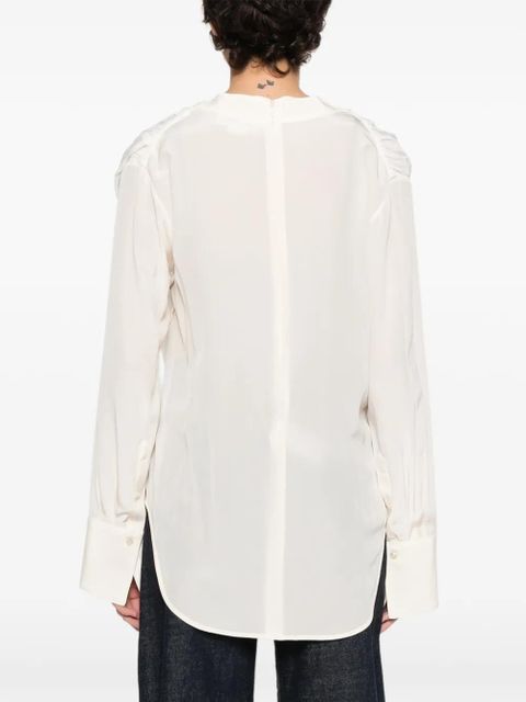 Victoria Beckham cuff detail blouse - Neutrals