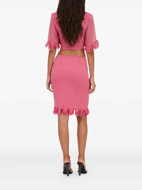 ROTATE BIRGER CHRISTENSEN ruffled cropped blouse - Pink