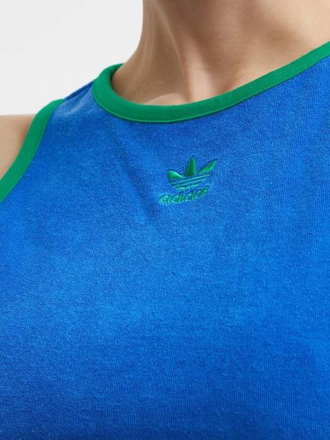 adidas Originals top Terry Crop Tank damski kolor niebieski JH0620