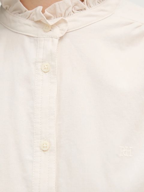 Pedro del Hierro koszula sztruksowa damska kolor beżowy regular ze stójką 6632017