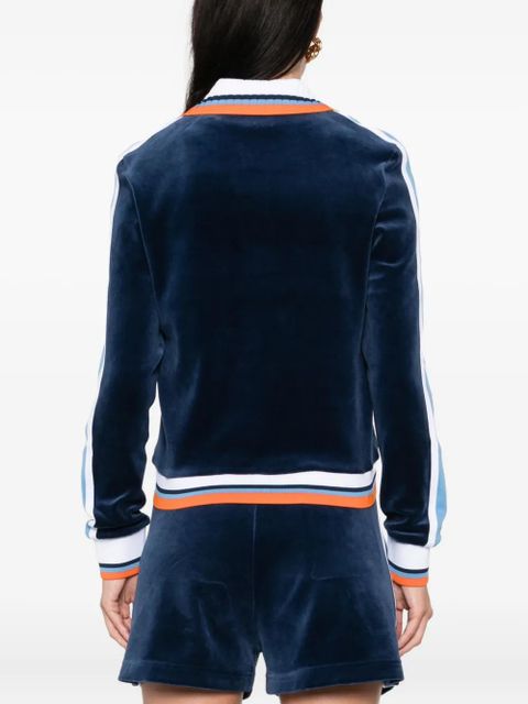 Casablanca Montagne striped velvet jacket - Blue