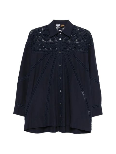 LOEWE x Paula's Ibiza lace buttoned shirt - Blue - zdjęcie produktu nr 1