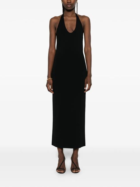 TOTEME halterneck midi dress - Black