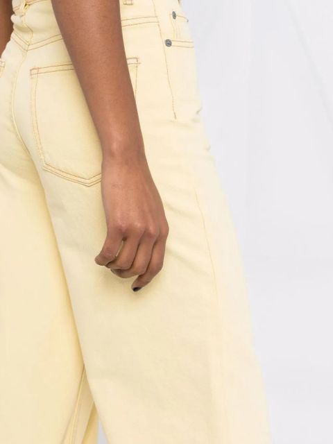 GANNI Magny wide-leg jeans - Yellow