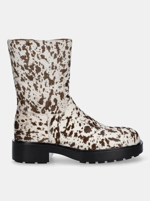 Copenhagen botki skórzane damskie kolor brązowy na platformie CPH443 hairy leather - zdjęcie produktu nr 2