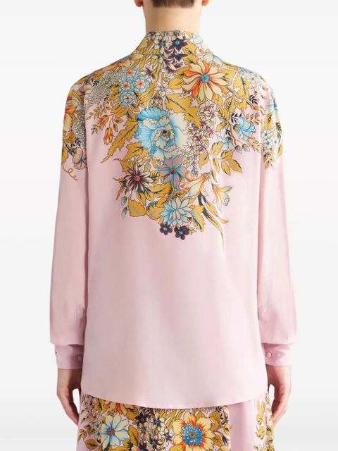 ETRO floral-print crepe de chine shirt - Pink