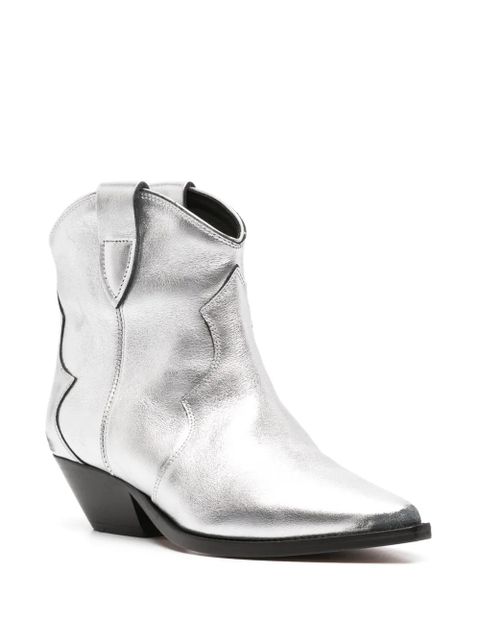 ISABEL MARANT Dewina leather ankle boots - Silver - zdjęcie produktu nr 2